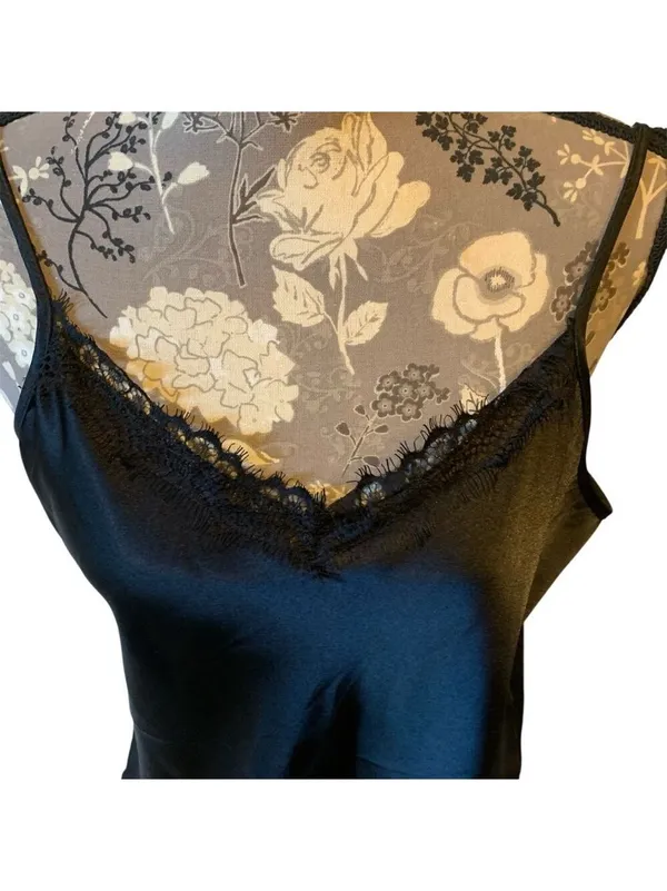 Black Lace Trim Cami size medium - Image 2