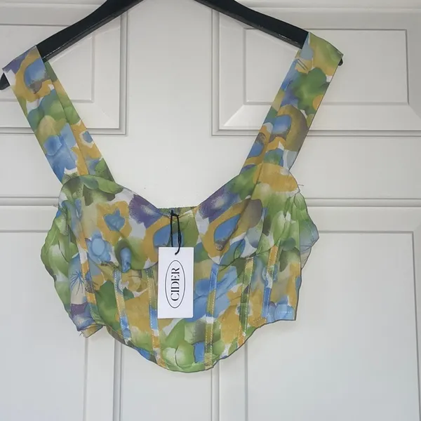 CIDER A Refreshing Summer Corset Crop Top Medium M - Image 2