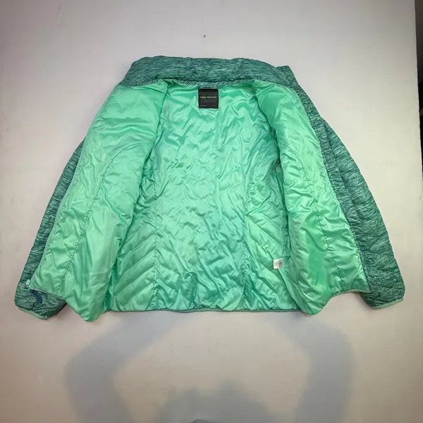 Tek Gear Women's Warm Tek Quilted Puffer Jacket Aqua Green Space Dye - Image 4