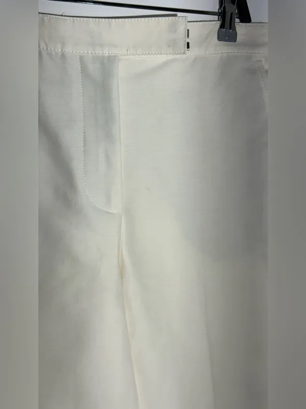 Zara Cream Straight-Leg Ankle Trousers - Image 3