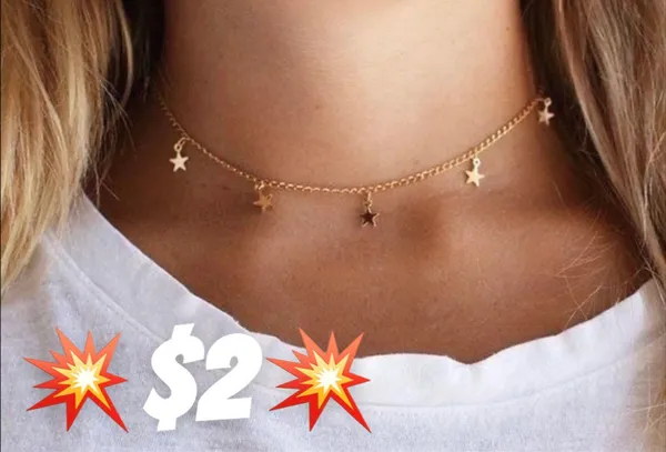 💥$2💥 Gold Star Choker Necklace - Image 2