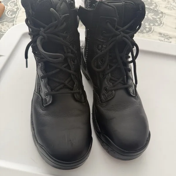 5.11 Tactical Women's ATAC 2.0 6" Side Zip Black Leather Quarter Boot Size 8.5 - Image 3