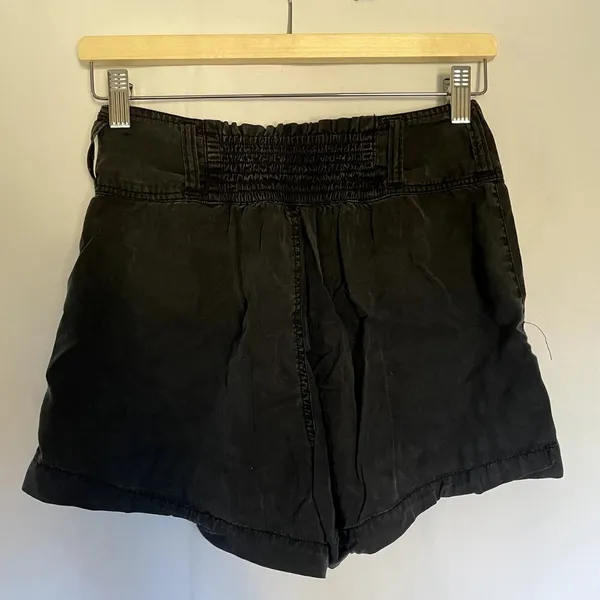 Abercrombie & Fitch black‎ elastic waist shorts pockets summer women's size S - Image 5