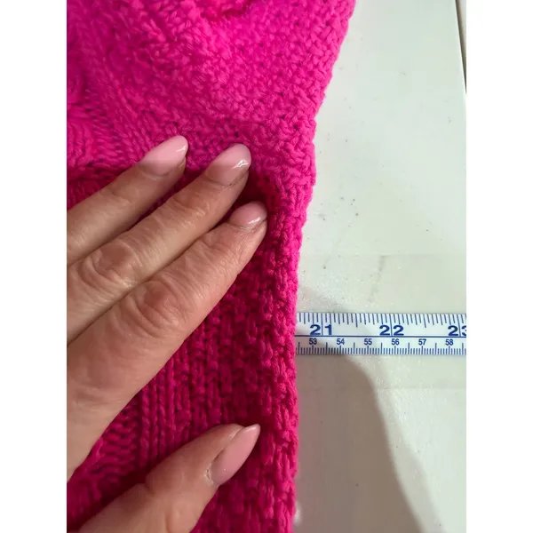 Lauren Ralph Lauren Sweater Womens PL Pink Cable Knit‎ Preppy Academic Oxford - Image 7