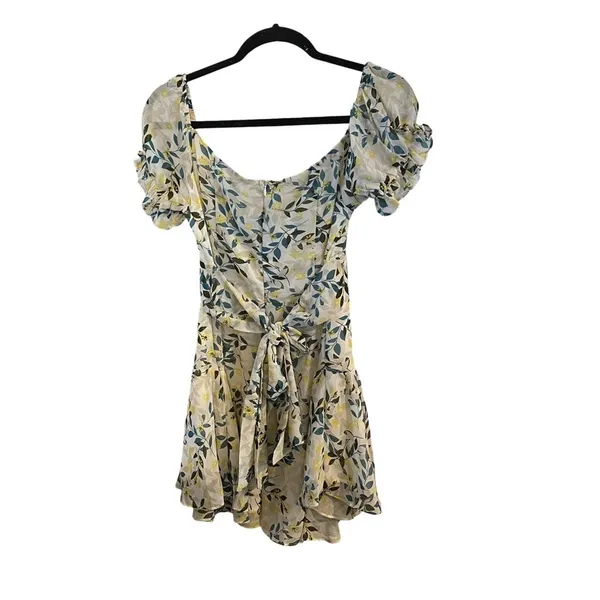 Hello Molly leaf Ruffle milkmaid Mini dress Fairy core romantic Whimsical - Image 13
