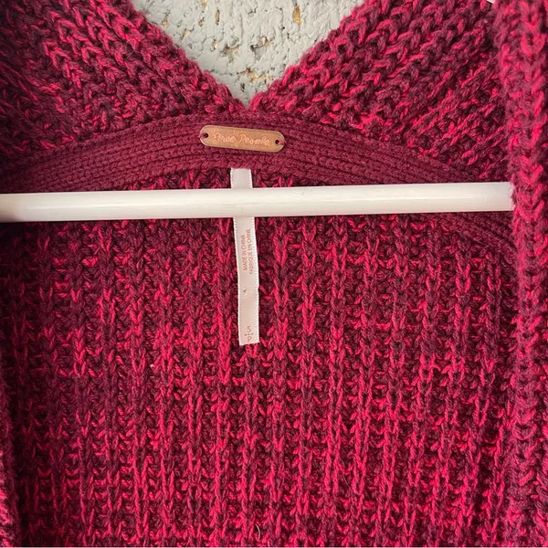 Free People High Hopes Cardigan Sweater Plum Blossom Combo Size Small - Image 5