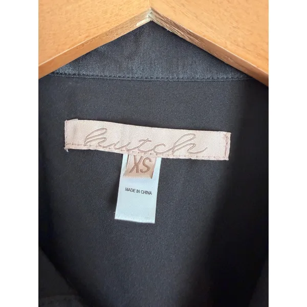 Anthropologie Hutch Tobie Mini Dress Women XS Black Smocked Waist Fit & Flare - Image 7