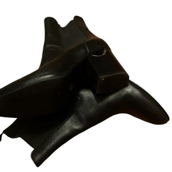 Napoleoni Black Leather Booties Size 6.5 Black - Image 5