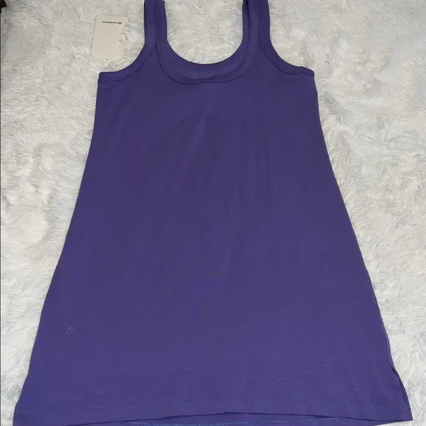 Lululemon Classic-Fit Cotton-Blend Scoop Dress size 4 Charged Indigo - Image 5