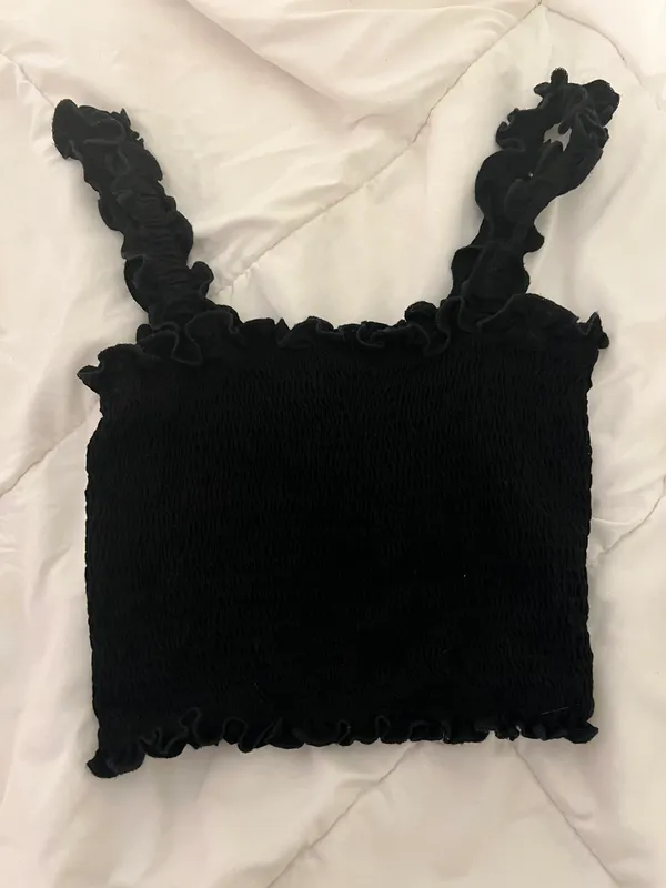 Black ruffle top - Image 2
