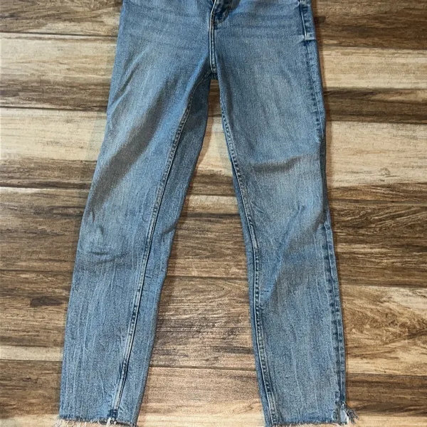 Zara blue straight denim jeans - Image 2