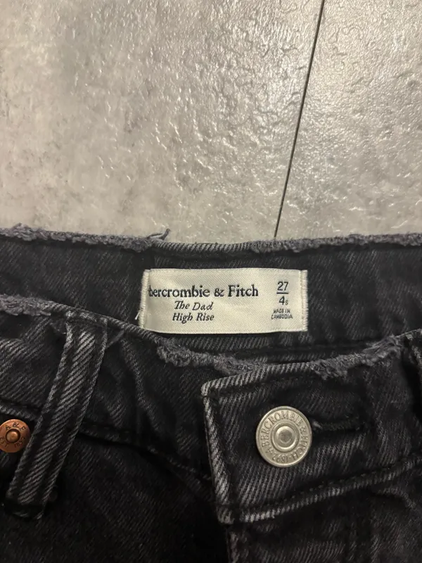abercrombie and fitch black the dad high rise jean distressed - Image 3