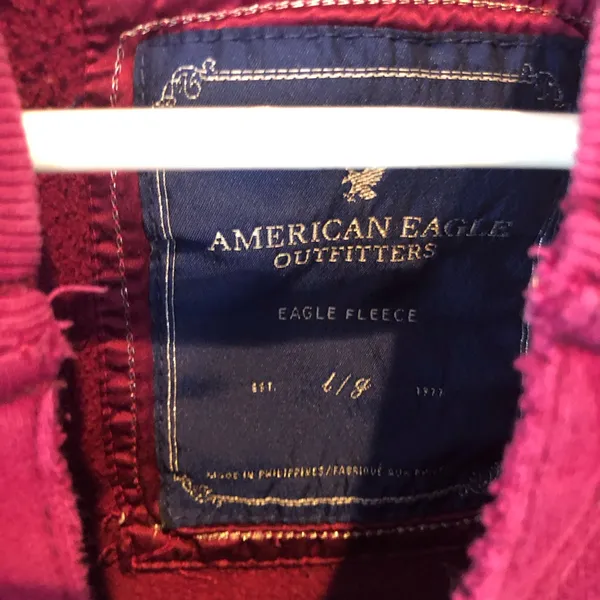 Vintage American Eagle Outfitters Logo Pullover Hoodie Sweatshirt - large - Image 3