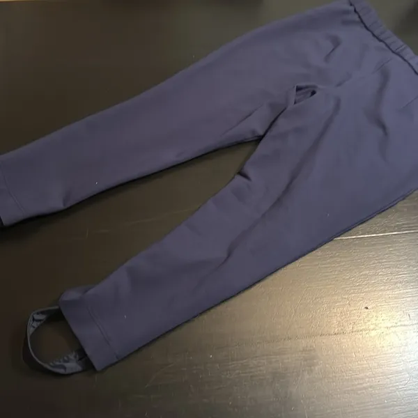 Tory Sport Navy Blue Stirrup Activewear Pants Women XL‎ Stretch Zip Ankle - Image 5