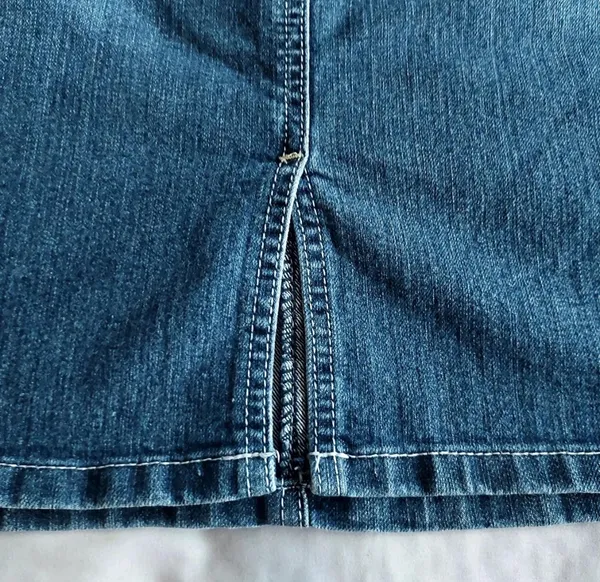 Earl Jean Denim Skirt 10 Festival Boho Western Cowgirl Rodeo Punk Grunge Emo Y2K - Image 5