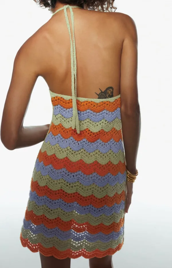ZARA Cut Out Crotchet Dress - Image 7