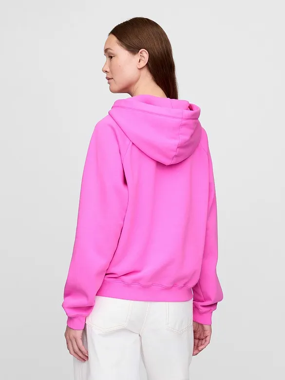 GAP VintageSoft Hoodie SUGAR PLUM NEON PINK SIZE MEDIUM - Image 3