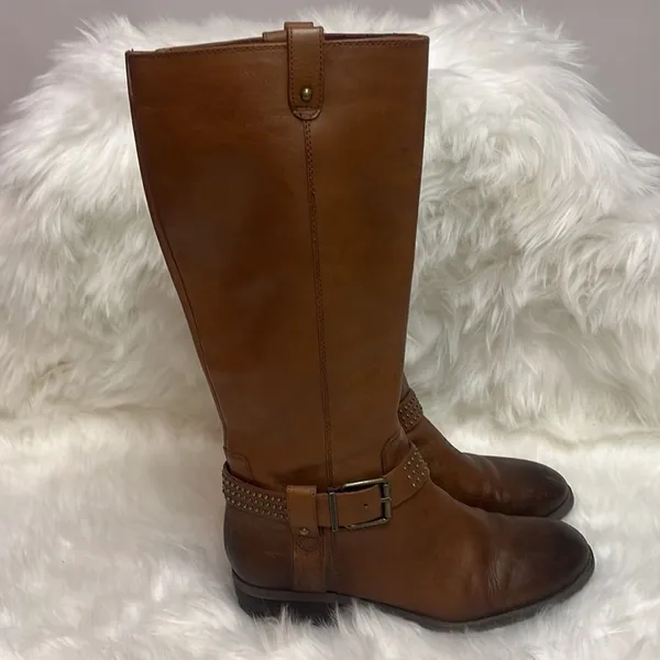 Jessica Simpson Riding Boots Brown‎ Winter Haze Women's Size 8.5 B41 - Image 6