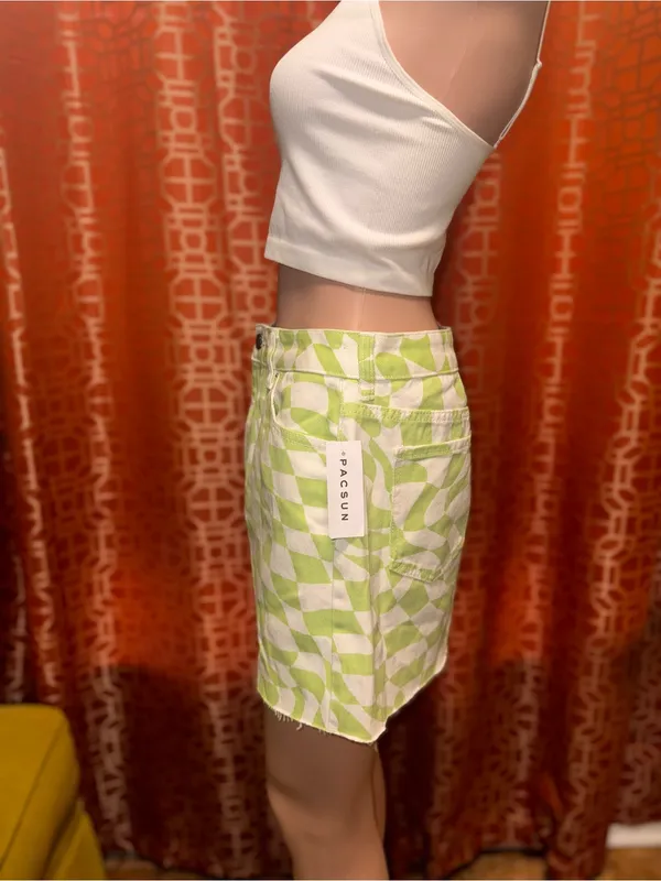 PacSun Checkered Mini Skirt 27 Waist NWT - Image 3