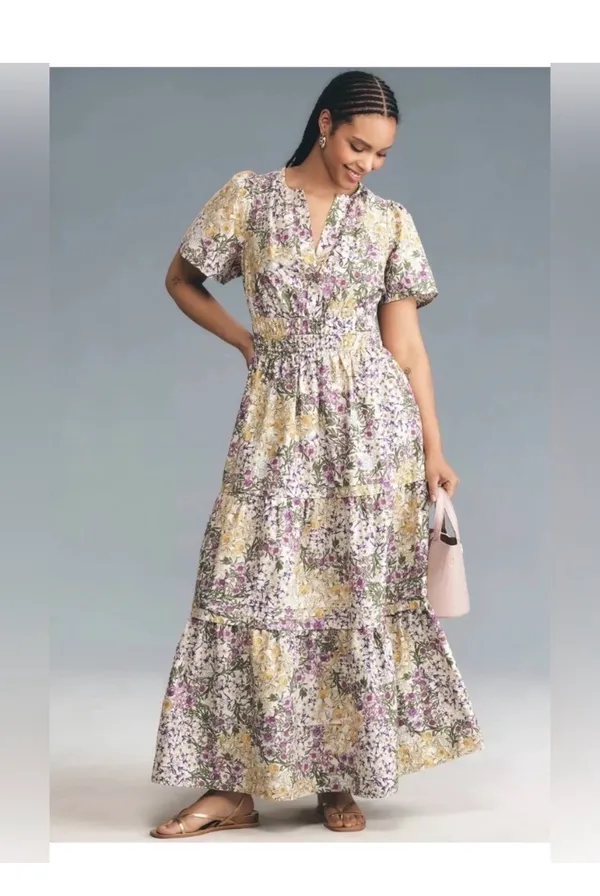 Anthropologie Floral Maxi Dress - Image 3
