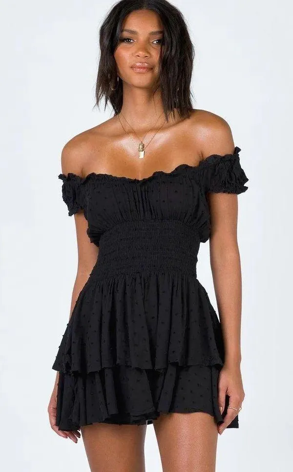 Princess Polly THE LOVE GALORE ROMPER BLACK - Image 2
