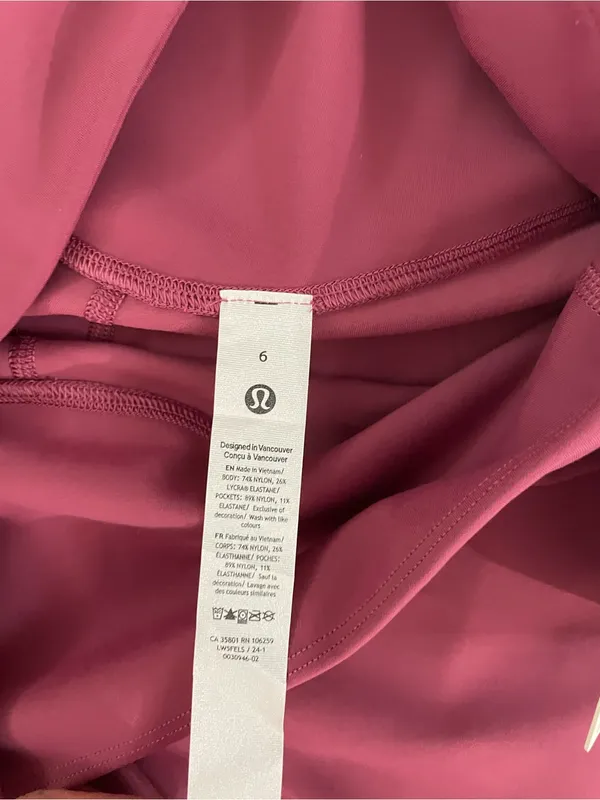 Lululemon NWT Wunder Under SmoothCover High Rise Tights 25” Washed Mauve size 6 - Image 7