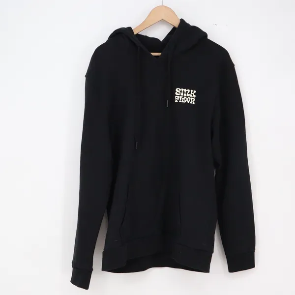 Smkflwr Hoodie Large Pullover Black Skull Wolf Headdress Graphic Excellent - Image 2