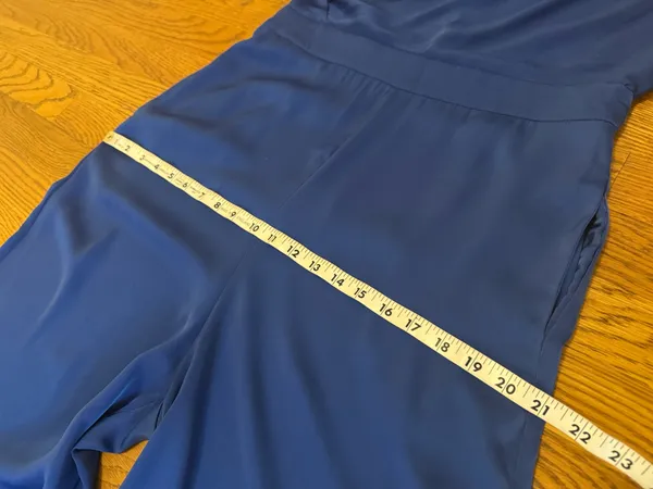 DO+BE Royal Blue Draped Jumpsuit size L - Image 8
