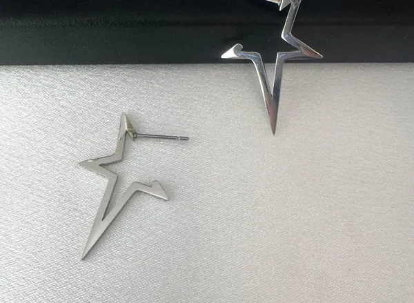 Pentagram Star Stud Earrings for Men Women Streetwear Punk Hip Hop Unisex Style - Image 3