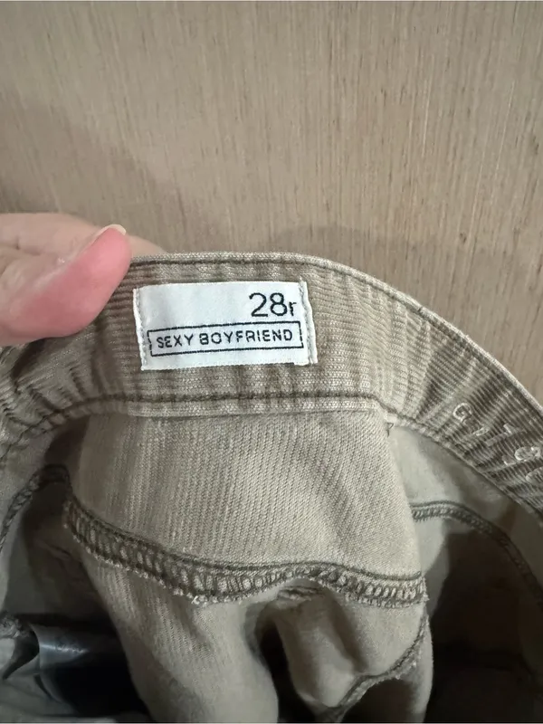 Women’s Gap Sexy Boyfriend Tan Corduroy Jeans Size 28 - Image 3