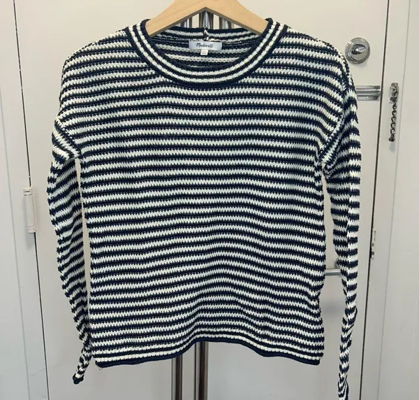 Madewell Seagrove Pullover Sweater in Dark Baltic Stripe - Image 5