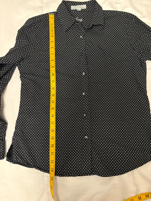 Black Polka Dot Button-Up Shirt - Image 7