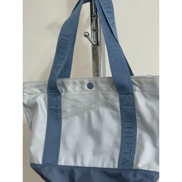 Athleta Girl Weekend Tote Bag Blue One Size Water Repellent Power of She Dance - Image 5