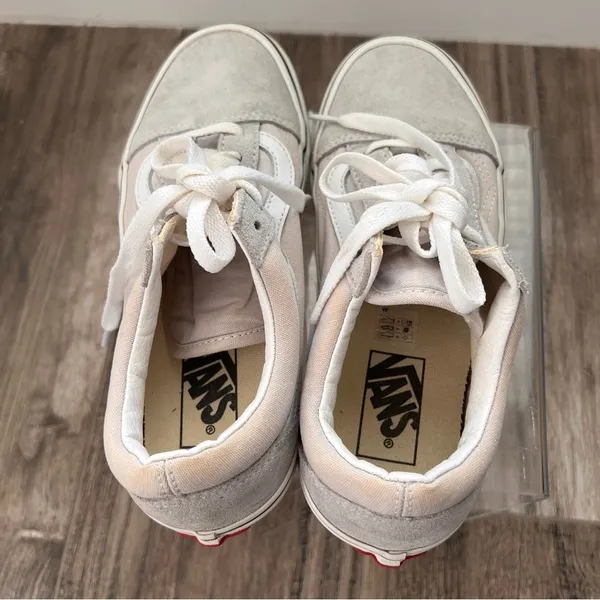 Unisex Vans Gray /Off White Sueden Lace Up Sneaker Shoes Womens :7 Mens:5.5 - Image 13