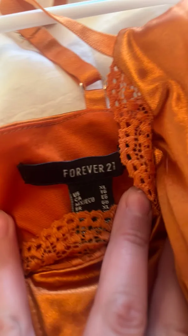 Forever 21 silk orange corset top - Image 2