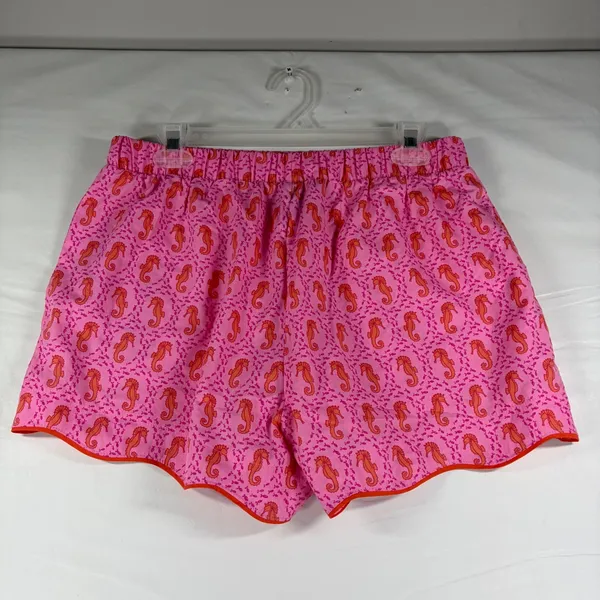 Roller Rabbit for Target Pink Seahorse Pajama Shorts Scalloped Hem Womens Medium - Image 7
