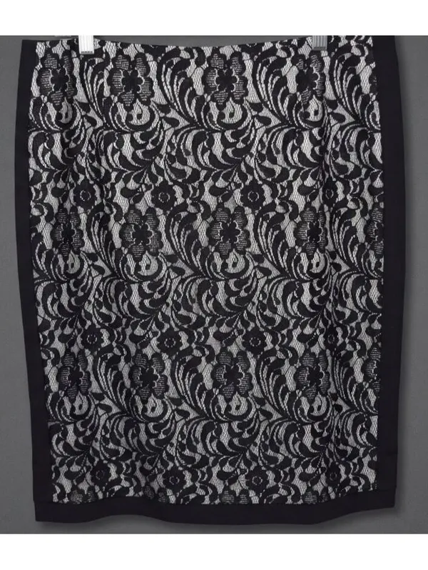 Worthington Black Lace Overlay Pencil Skirt NWT Career Evening Plus Size 16 - Image 2