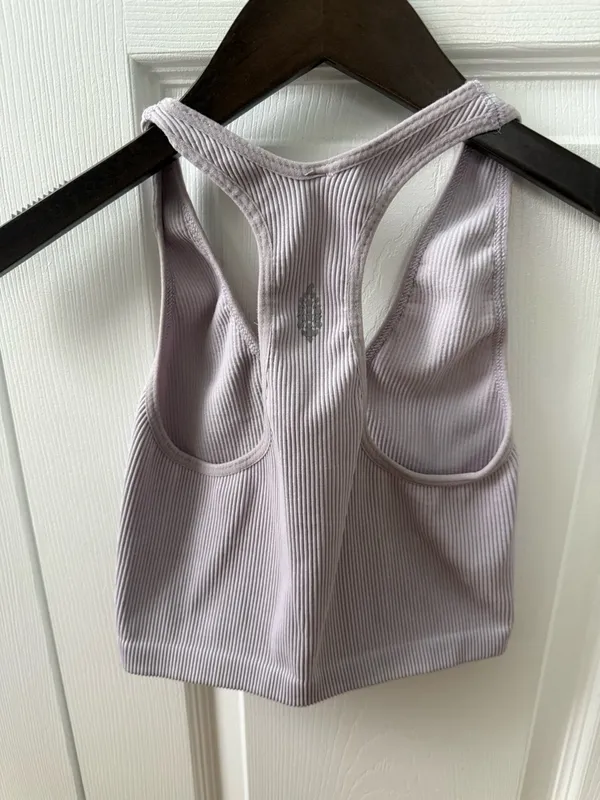 Free People Movement Free Throw Ribbed Tank in Light Purple - Image 3