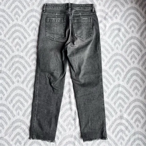 FREE PEOPLE // WE THE FREE High Rise CRVY Cropped Straight Leg Black Jeans 28 - Image 4
