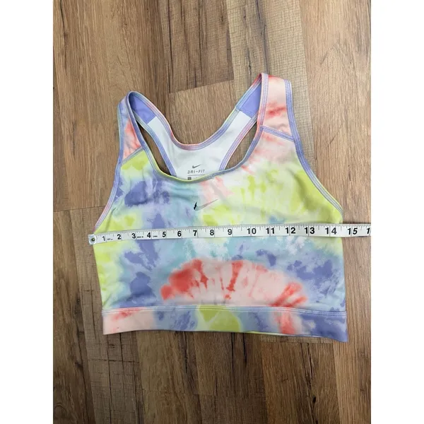 Nike Dri-Fit Tie Dye Sports Bra Women's Large Pastel Racerback‎ - Image 6
