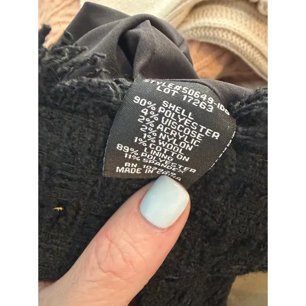 Evereve Winona Black Tweed Vest size small - Image 9