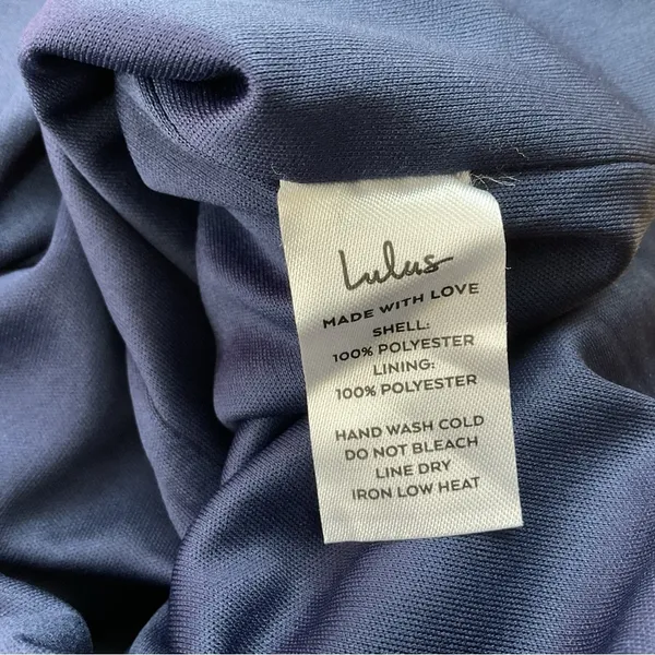 Lulus Navy Blue‎ Sleeveless Midi Dress Size Small - Image 7
