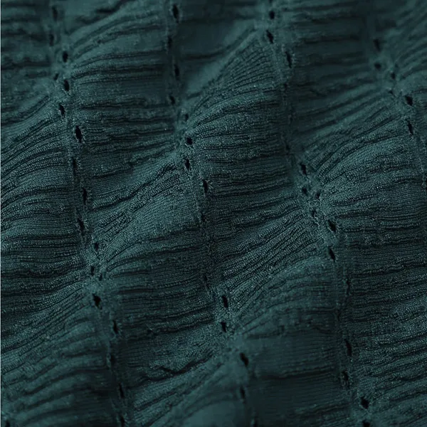 Berlook Dark Green Textured Halter Bikini Top & Bottom - Image 8