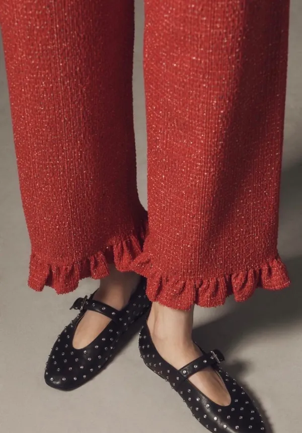NWT Anthropologie Maeve The Colette Crop Wide-Leg Pants: Tweed Edition, Size 25 - Image 6