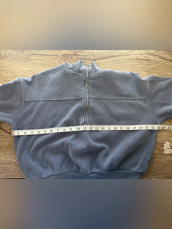 Sundry dark gray quarter‎ zip pullover sweatshirt size 1 - small - Image 6