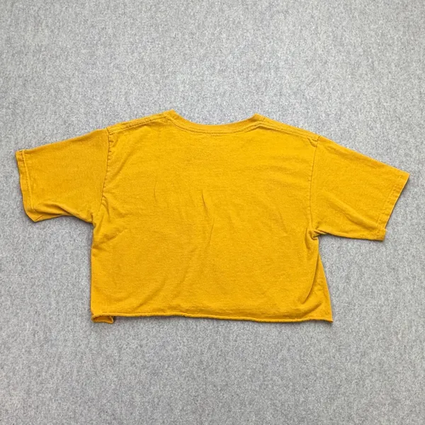 Polaroid Graphic T-Shirt Womens Small Yellow Streetwear Retro Cropped Y2K Indie - Image 2