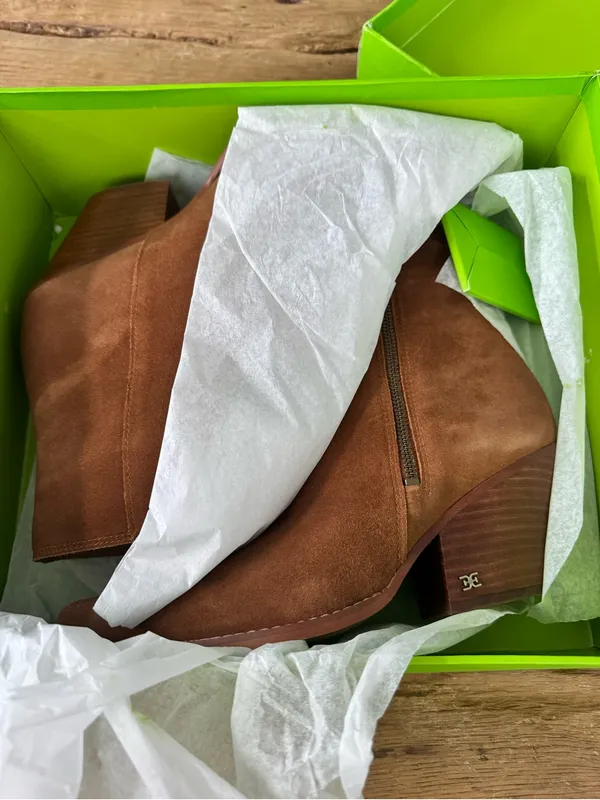 NEW in box Sam Edelman Brown Suede Jane Boots Booties ~ Size 10 - Image 4
