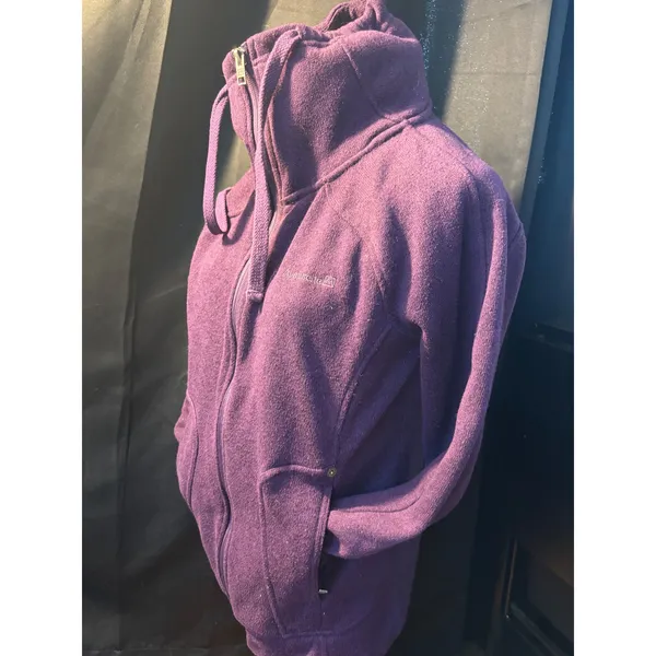 Avalanche Womens Purple Full Zip Fleece Jacket Funnel Neck Sweater Knit Size M - Image 2