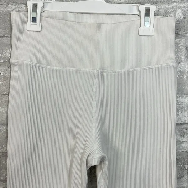 Aerie White Ribbed 7/8 Leggings High Rise - Image 2