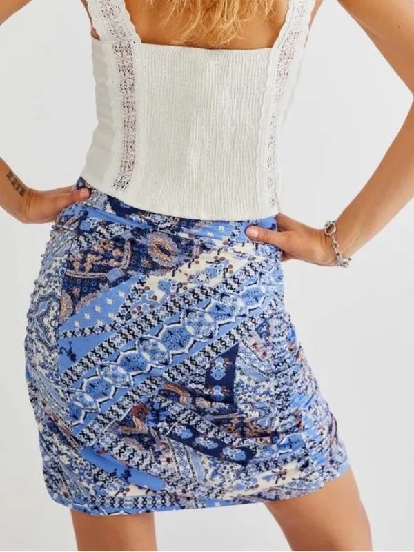 Like New Free People She’s Something Else Gathered Sides Skirt Size Small - Image 2
